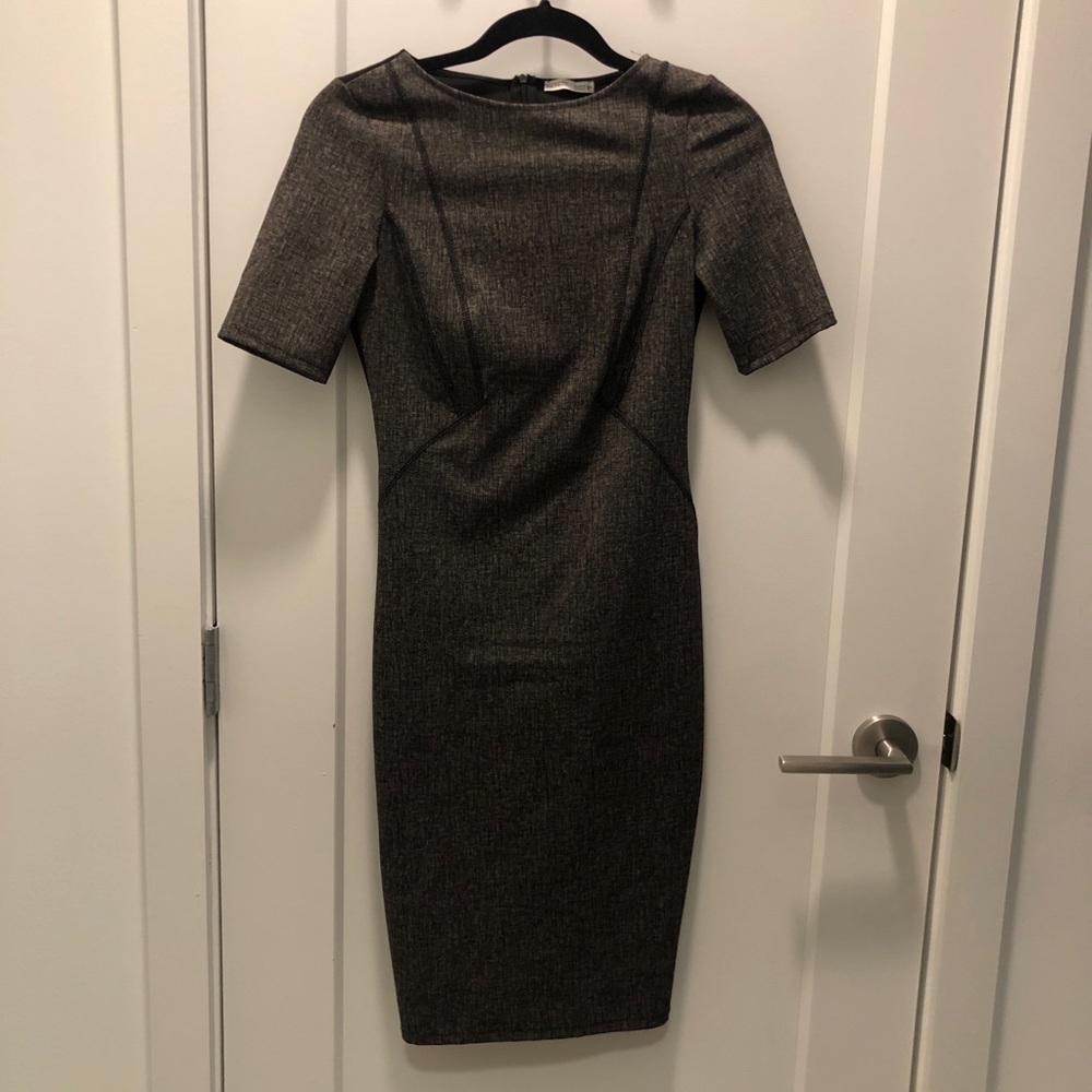 Zara Grey Midi Business/Work Dress